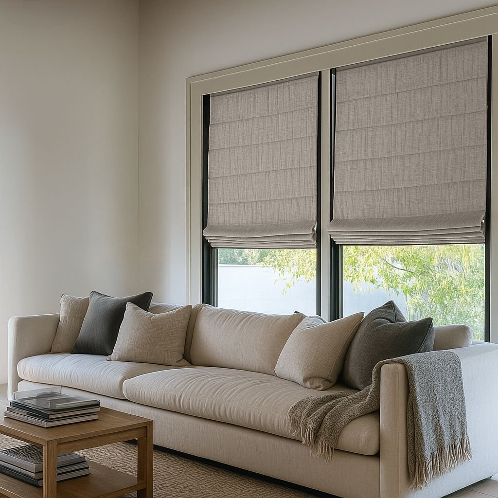 crafted blackout Roman blinds